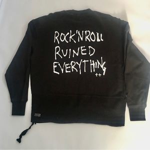 Ksubi Rock N Roll Ruined Everything Sweatshirt- Medium